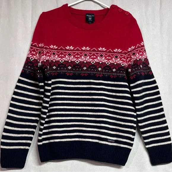 Armor Lux Wool Pull On Crewneck Sweater NWOT - Picture 2 of 6